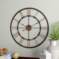Roman Numerals Wall Clock Hanging Decor - Black / 60cm by The Range ...