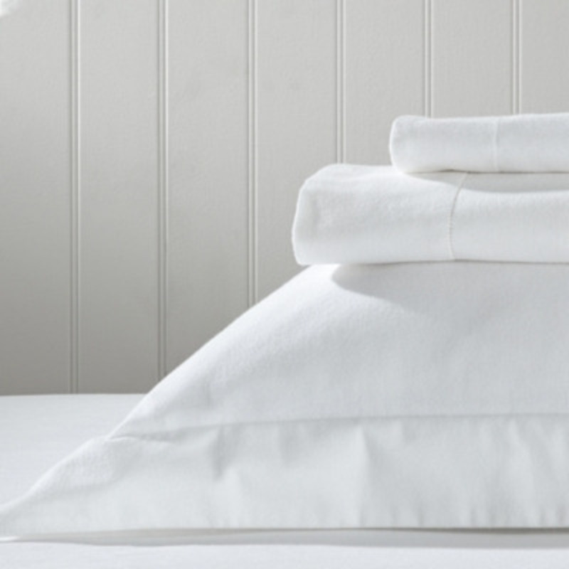 Luxurious Velvet Touch Brushed Cotton Flat Sheet White by The White Company