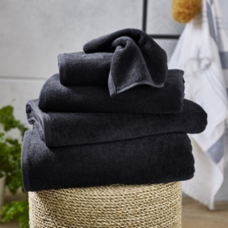 Ecoloom Navy Bath Sheet Soft and Absorbent Towel by The White Company
