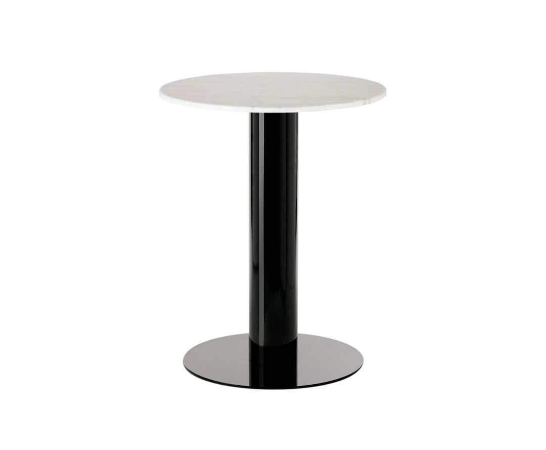 Tom Dixon - Tube Dining Table Black White Marble Top 600mm