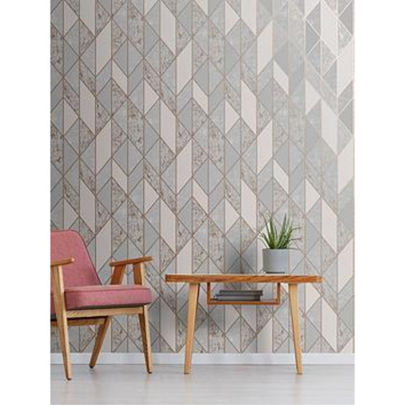 Superfresco Milan Geo Rose Gold Wallpaper by Very