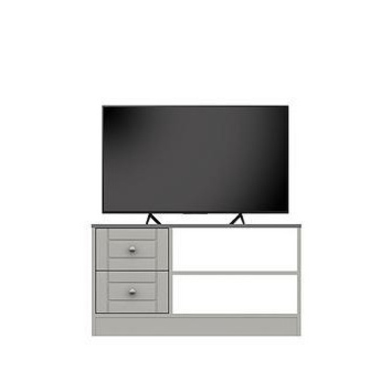 One Call Alderley Ready Assembled Tv Unit Grey Fits Up To 50 Inch Tv by Very