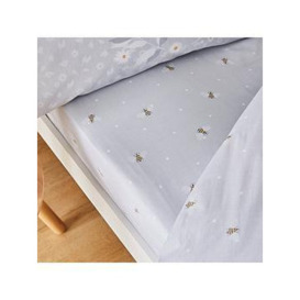 Catherine Lansfield Bee Happy Fitted Sheet - Grey