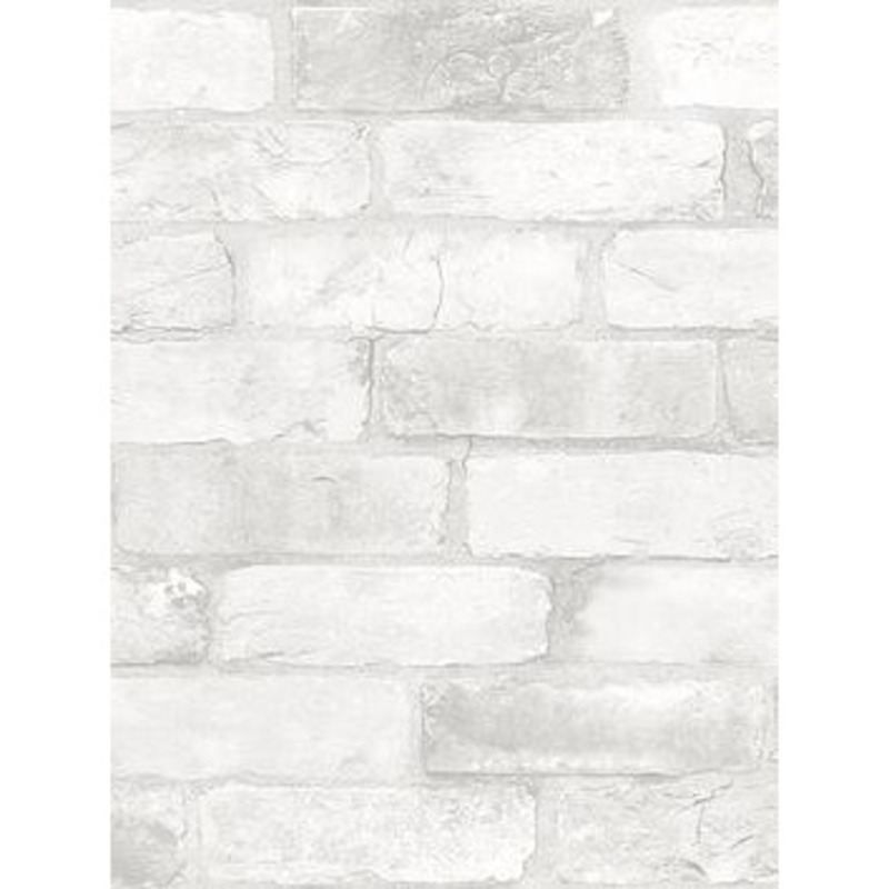 Nuwallpaper Loft White Brick Stick On Wallpaper by Very