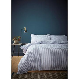 Content By Terence Conran Chelsea Textured Stripe Duvet Cover Set - Navy