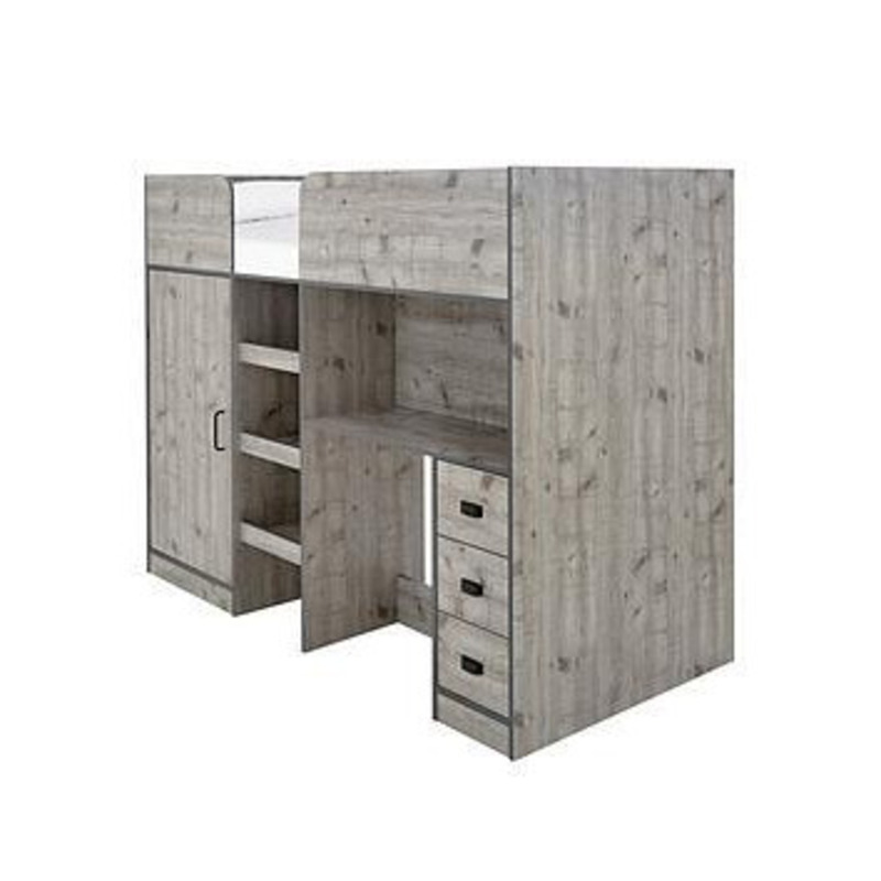 Very Home Jackson High Sleeper with Storage and Mattress Options (Buy and SAVE!) Weathered