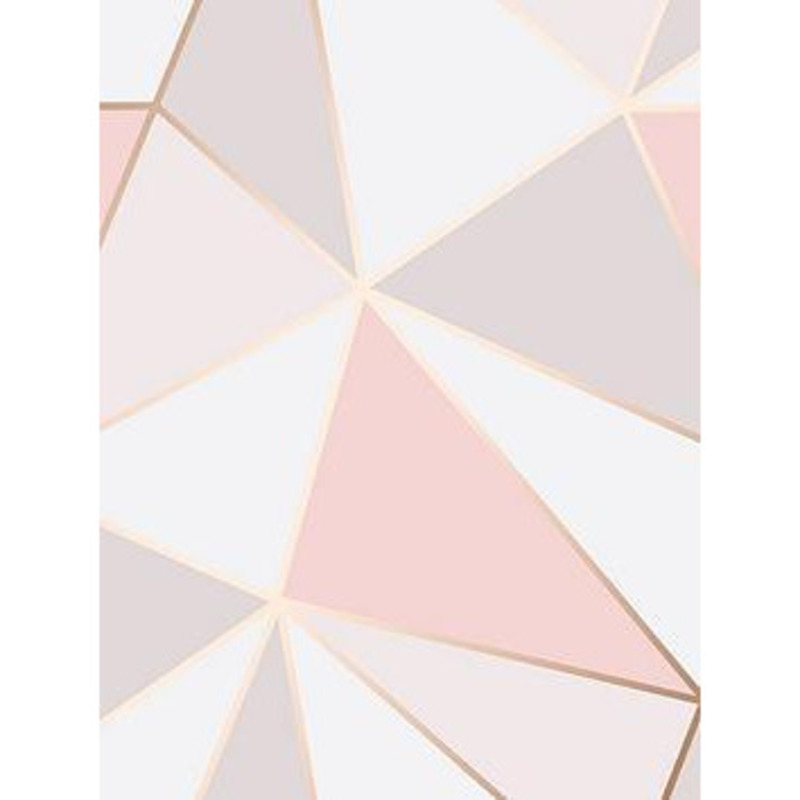 Fine Décor Fine Decor Apex Geo Rose Gold Wallpaper by Very