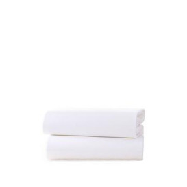 Clair De Lune Pack Of 2 Fitted Cot Bed Sheets - White