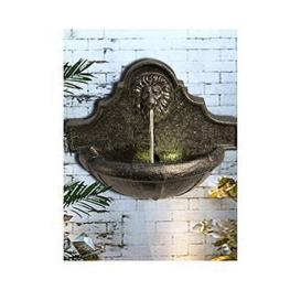 Teamson Home Water Fountain Indoor Conservatory Garden Charcoal