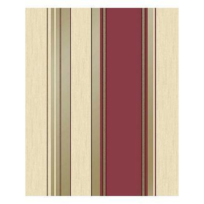 Fine Décor Synergy Stripe Rich Red Striped Glitter Wallpaper by Very