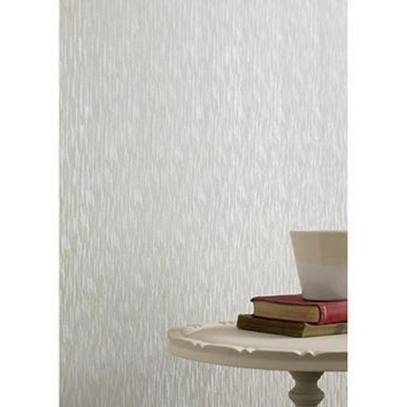 Superfresco Silken Stria White Shimmer Wallpaper by Very