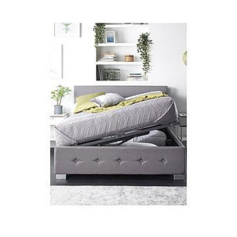 Aspire Linen Side Opening Ottoman Bed by Very