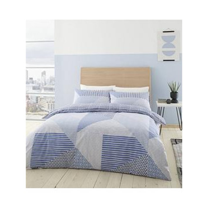 Set Copripiumino Matrimoniale Catherine Lansfield - Design Geometrico Rosa E Grigio - Foto 7