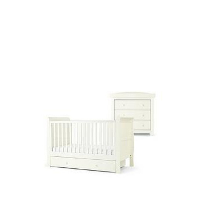 Mamas & Papas Mia Cot Bed Set White, White by Very