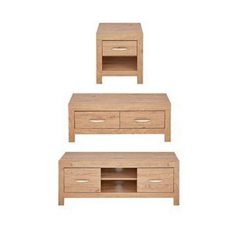 Very Home Clanford 3 Piece Package Tv Unit, Coffee Table And Lamp