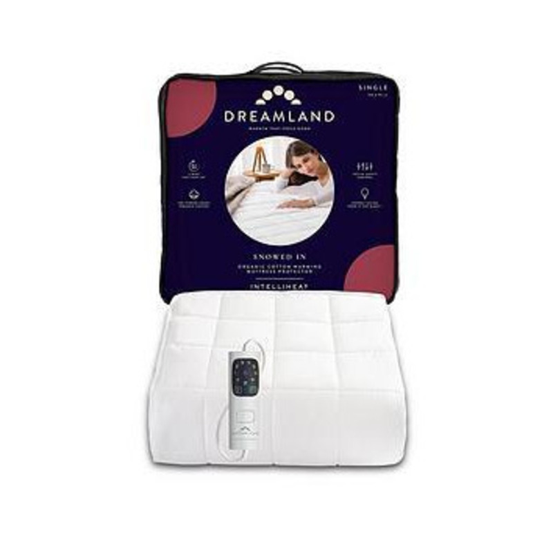 Dreamland Snowed In Cotton Electric Mattress Protector by Very