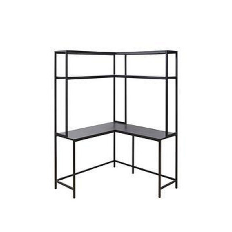 Telford Corner Desk With Shelves Black by Very