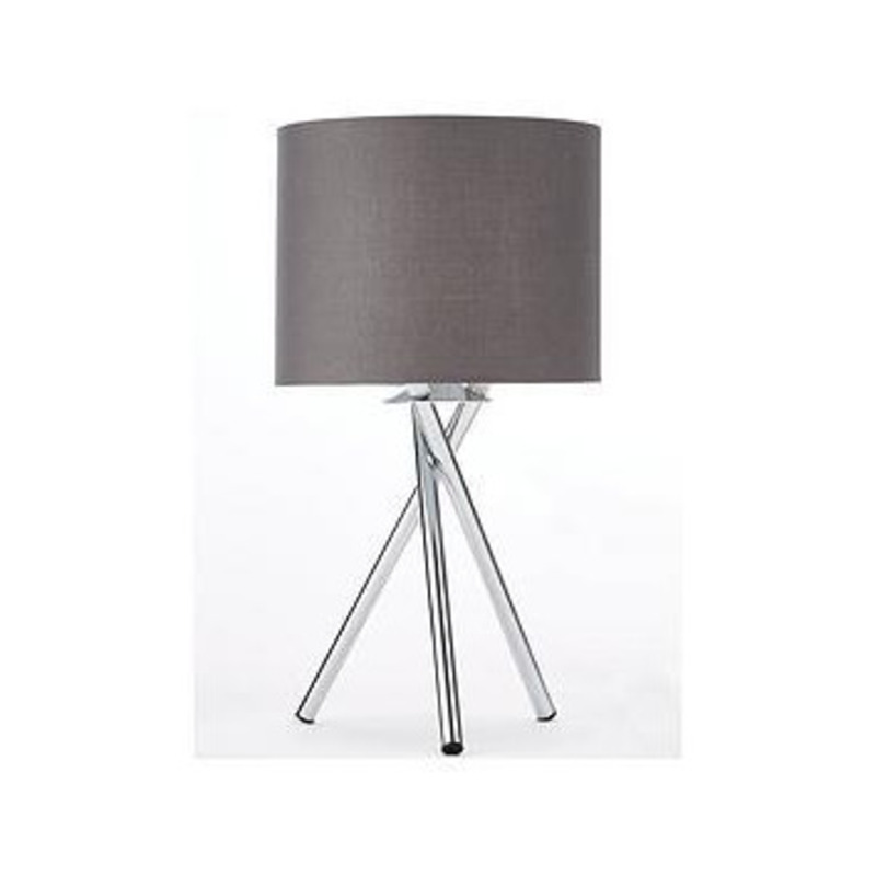 Everyday Tripod Bedside Table Lamp Grey, Ochre by Very
