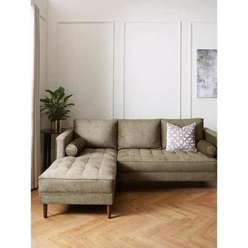 New Orleans Fabric Left Hand Chaise Sofa by Very