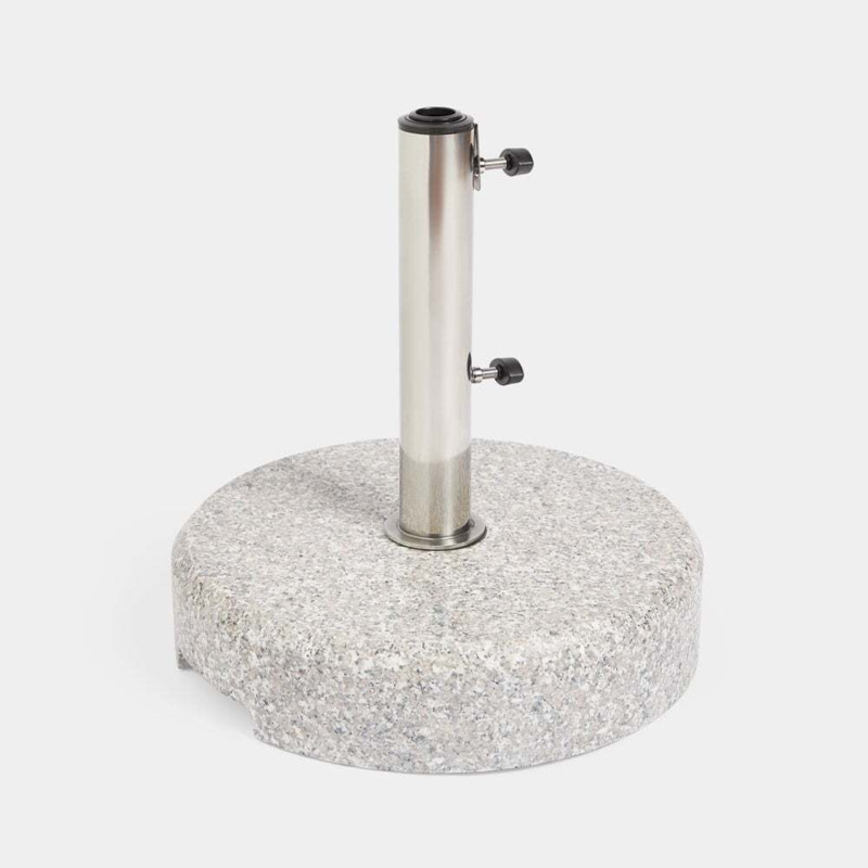 Grey Round Granite Parasol Base by VonHaus