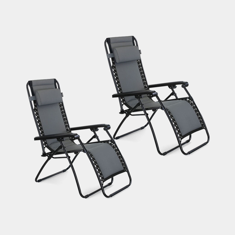 Set of 2 Padded Zero Gravity Chairs by VonHaus