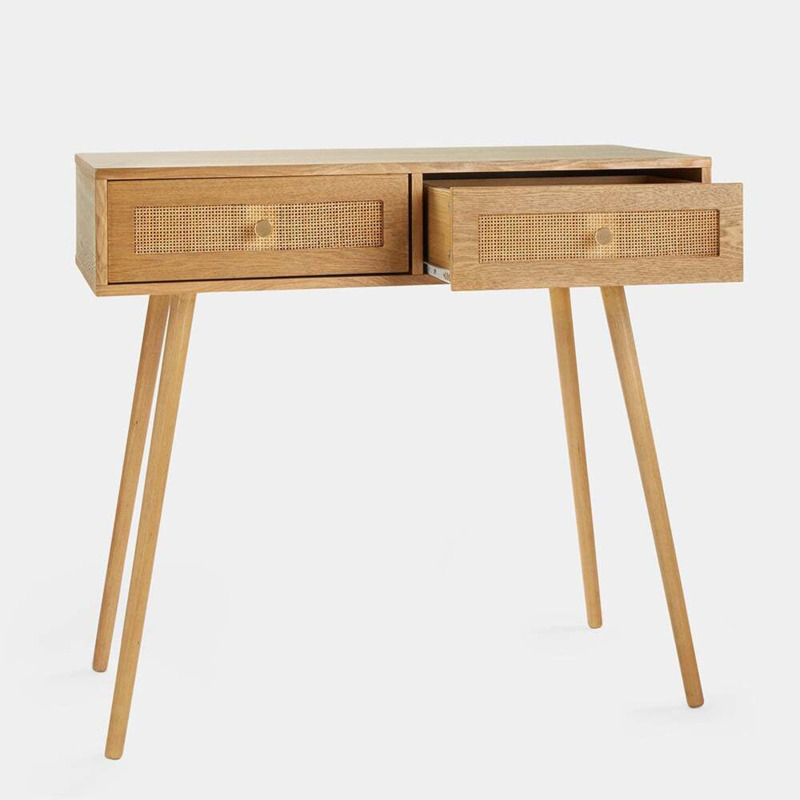 Rattan Dressing Table Desk by VonHaus