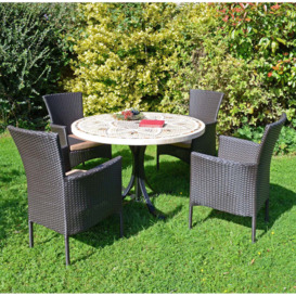 Lia 4 Seater Dining Set with Cushions