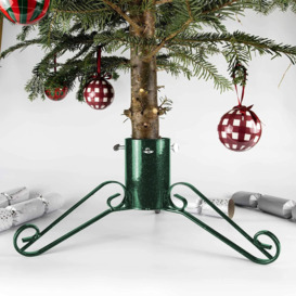 "Bosmere Traditional Metal Christmas Tree Stand 4"" Gold, G453"