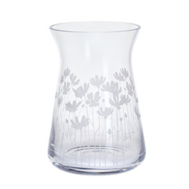 Clear 21cm Indoor / Outdoor Lead Free Crystal Table Vase