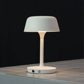 Valencia LED Rechargeable Table Lamp Matt White