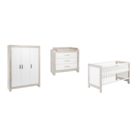 Nordic Halifax Cot Bed 3-Piece Nursery Furniture Set