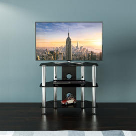 "Glass Corner TV Stand for TVs up to 32"""