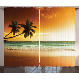 Tropisch Tropical Pencil Pleat Room Darkening Thermal Curtains