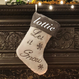 Let It Snow Personalised Christmas Stocking