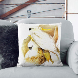 Crested Cockatoos by Elizabeth Gould Cushion with Filling