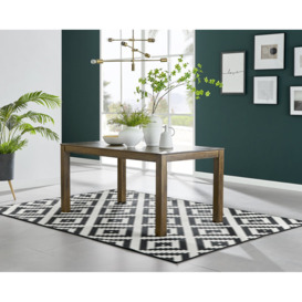 Anders Solid Dark Walnut Wood 6 Seater Dining Table