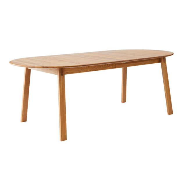 Findahl Amalfi Extendable Oval Solid Wood Dining Table 220cm L x 100cm ...