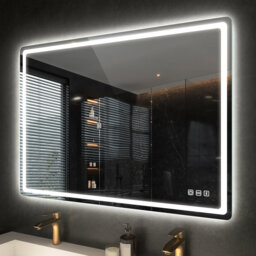 EMKE Bathroom Mirror with LED Lights 400 * 600MM, LED Bathroom Mirror ...