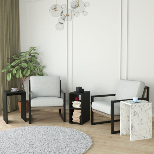 Fika 3-Piece Coffee Table Set Nesting Centre & Side Tables in Modern ...