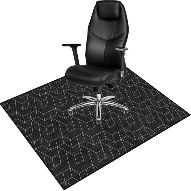 KARAT Floor Protection Mat 100 X 120 Cm, Silver Grey - Office Chair Underlay Made Of Polyester, Floor Protection, Underlay Mat, Protective Mat For Laminate, Parquet, Hard Floors (Viking - View #2