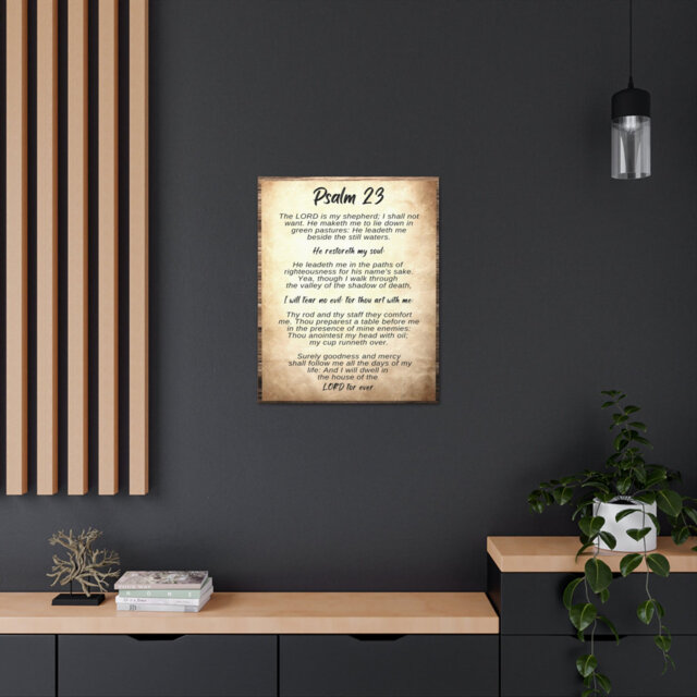 Psalm 23 The Lord Is My Shepherd Bible Verse Canvas Christian Wall Art ...