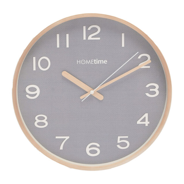 Round Wall Clock Arabic Numbers Grey 30Cm by Wayfair | ufurnish.com