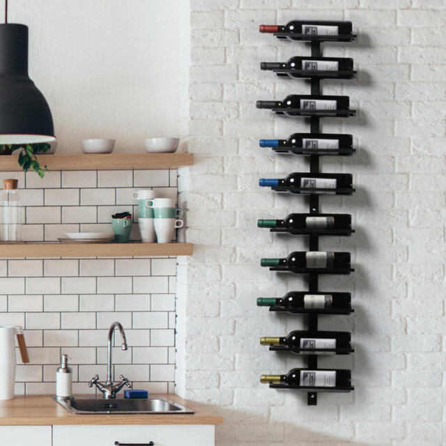 Sherwen 9 Bottle Wall Mounted Wine Bottle Rack by Wayfair | uFurnish.com