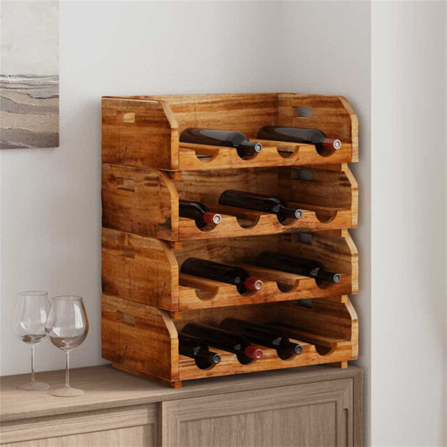 Durnish Rack 4 x wine rack, 16 bottle wine rack by Wayfair | ufurnish.com