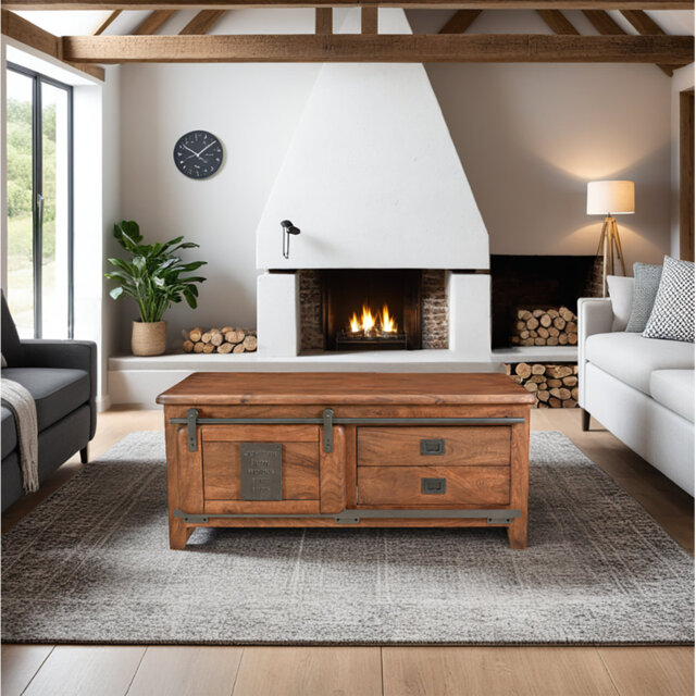 Gratian Solid Wood Coffee Table with Storage by Wayfair | uFurnish.com