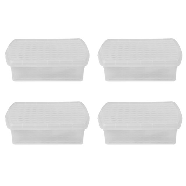 Rectangular Lock Boxes Wham Clip 4x 14L Rectangular Plastic Storage Boxes with Secure Clip ...