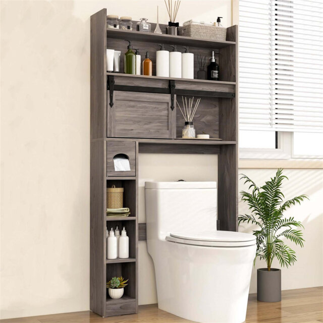 Compact Bathroom Cabinet Freestanding Over The Toilet Storage by ...