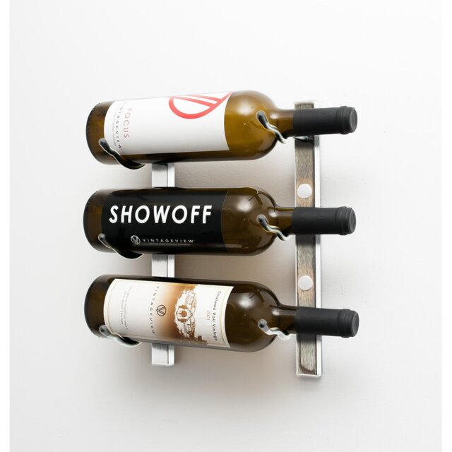 Wall Series 3 Bottle Wall Mounted Wine Rack by Wayfair | uFurnish.com