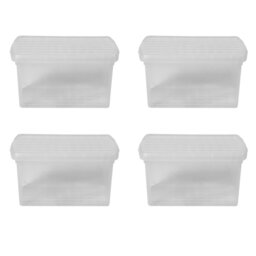 Wham Clip Square Plastic Storage Boxes with Secure Clip Lock Lids Clear ...