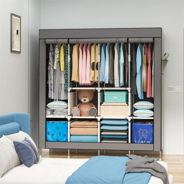 Free Standing Wardrobe Racks Free Standing Wardrobe Mihoho Portable Wardrobe, 170 Cm Closet For ...